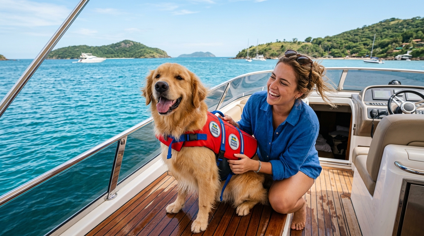 Pet Friendly a bordo da lancha em Búzios