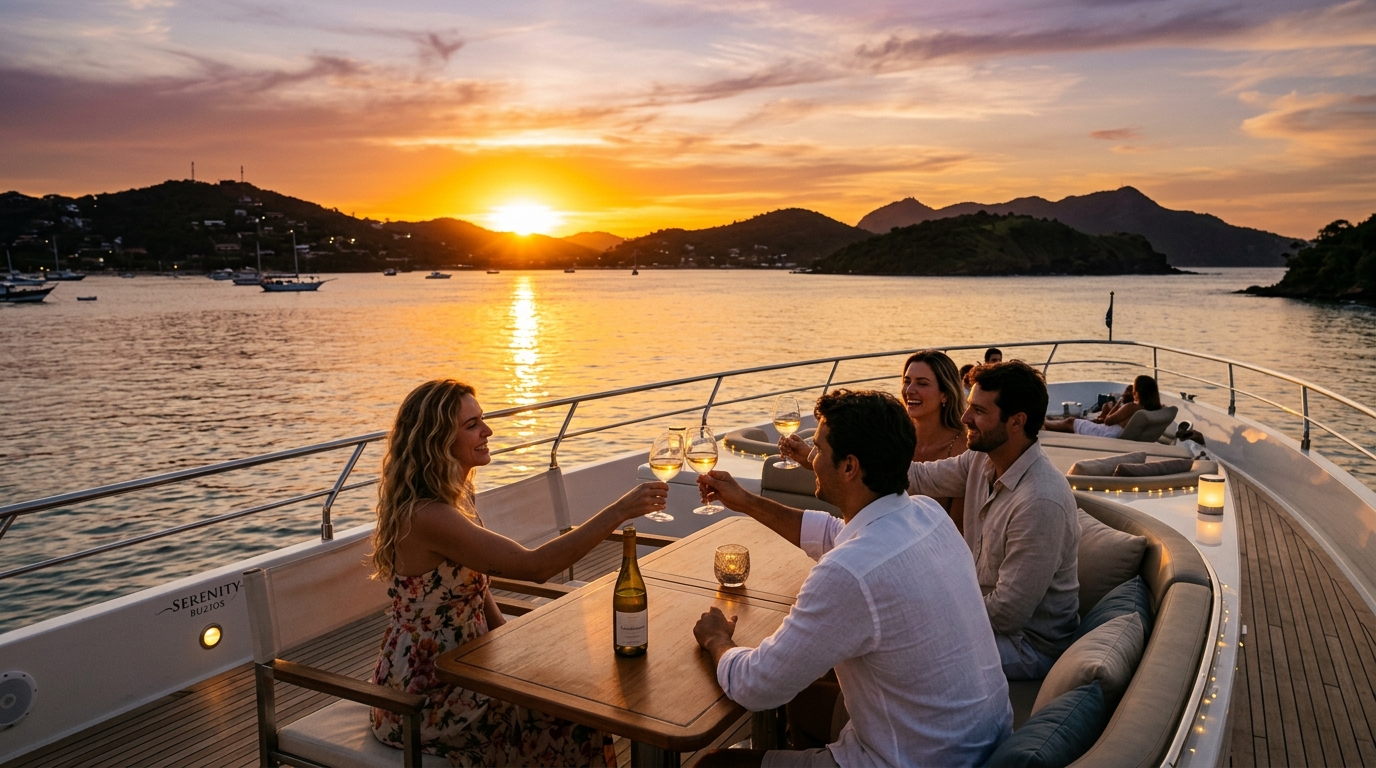Experiência ao Pôr do Sol em Búzios